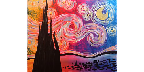 Psychedelic Starry Night - Paint and Sip in Boston | Classpop!\u2122