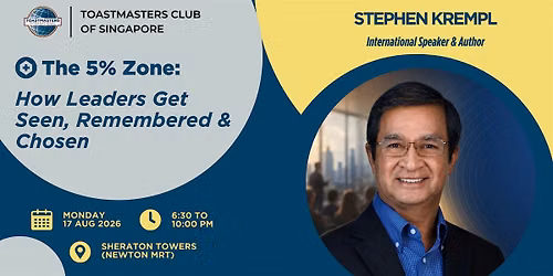 Discover Public Speaking TMCS + Workshop - The 5% Zone by Stephen Krempl