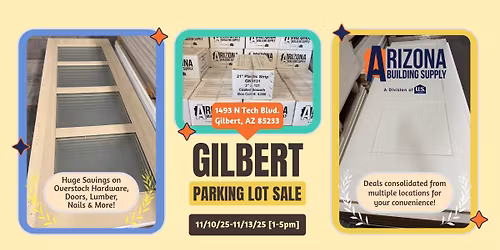 Parking Lot Sale @ Arizona Building Supply Gilbert