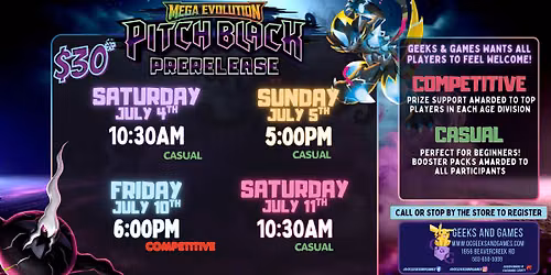 Pitch Black Pokemon Prerelease