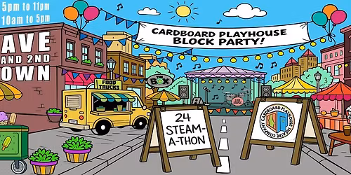 Midnight party with 10 Drink Minimum for Cardboard Playhouse!