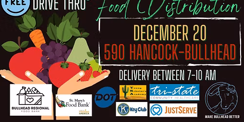 FREE Drive Thru Food Distribution - December 20