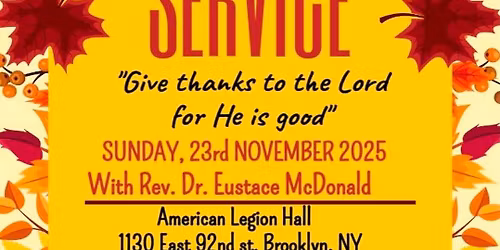 Thanksgiving service 2025