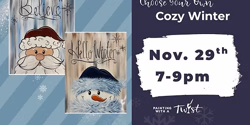 Cozy Winter Sip&Paint \u2744\ufe0f\ud83e\udd42