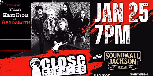 Close Enemies featuring Tom Hamilton from Aerosmith Presented by Hale Law