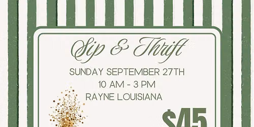 Sip & Thrift Sunday Sept 27