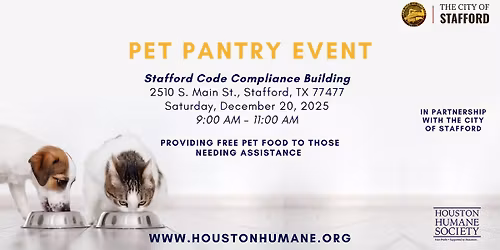 Pet Pantry Event - Stafford Code Compliance Building