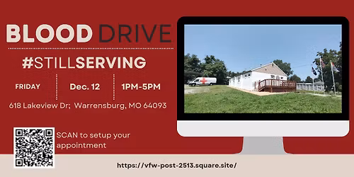 Quarterly Blood Drive-DECEMBER 12