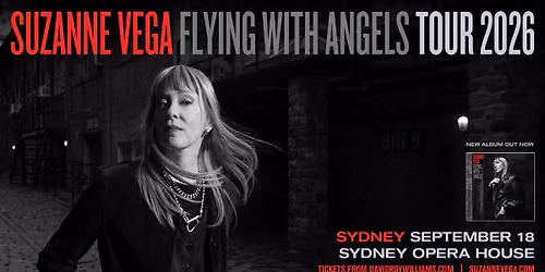 [FINAL TICKETS] SUZANNE VEGA | Fri 18 Sept 2026 | Sydney Opera House