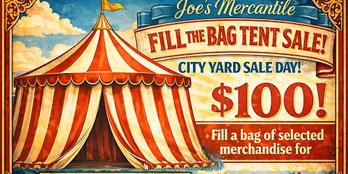 Fill The Bag Tent Sale