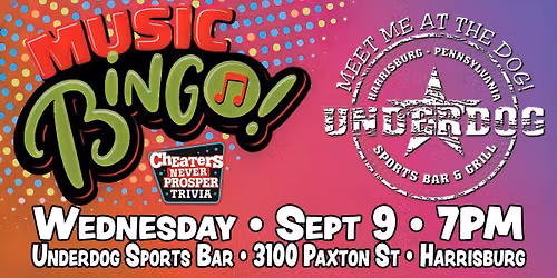 Music Bingo at Underdog Sports Bar & Grill (Paxton St) - Harrisburg