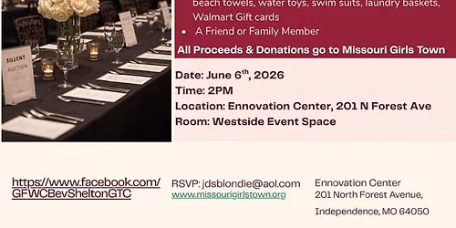 GFWC Bev Shelton Girls Town Club Benefit Card Party & Game Day