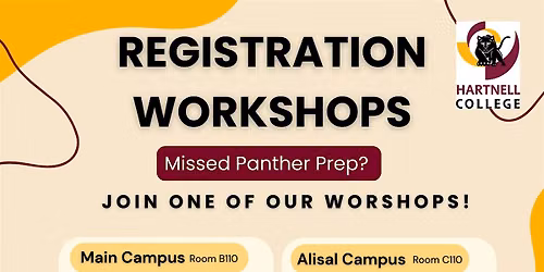 Registration Workshop - Main Campus
