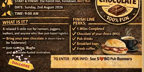 \ud83c\udf6b\ud83c\udfc3\u200d\u2642\ufe0fThe 6th Annual Chocolate Run - aka The Toblerone Run 2026\ud83c\udf6b\ud83c\udfc3\u200d\u2640\ufe0f