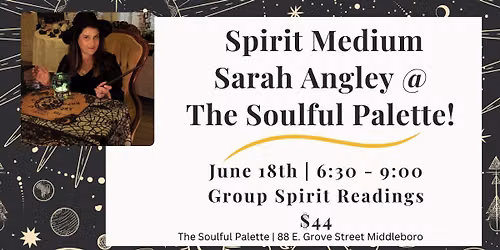 \ud83d\udd6f\ufe0f An Evening of Spirit Messages with Medium Sarah Angley