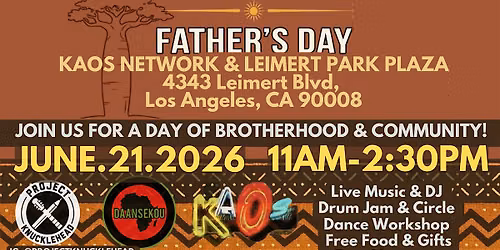 Afro Brotherhood and Fathers Day Festival 2026 at Art Walk Black Men