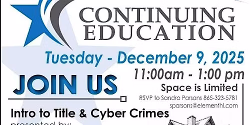 Intro to Title & Cyber Crimes 2 Credit CE