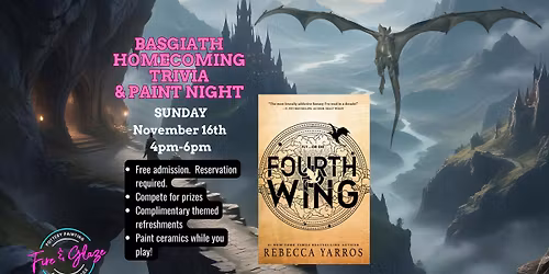 Fourth Wing Trivia and Paint Party 