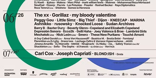 Primavera Sound Porto 2026 - 4-Day Pass - The **, Gorillaz and more Tickets