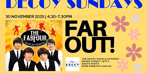 Beatles Tribute | Fabfour | Sunday 30 November 2025 | 4.30-7.30PM
