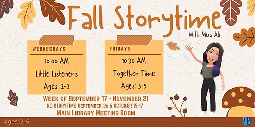 Fall Storytime: Together Time