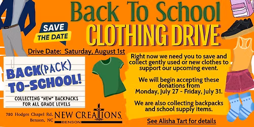 Back 2 School CLOTHING DRIVE