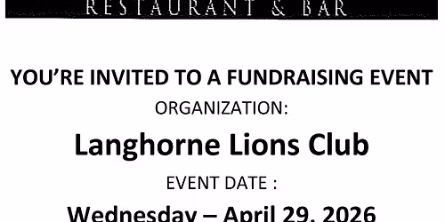 J.B. Dawson's Langhorne Lions Benefit