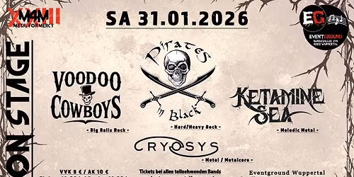 Metal For Mercy - On Stage - Pirates in Black, Ketamine Sea, Voodoo Cowboys & Cryosys