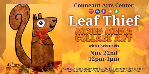 The Leaf Thief Mixed Media Collage Art