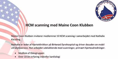 HCM scanning med Maine Coon Klubben