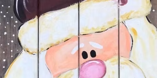 Rustic Santa on wood plank 16x20