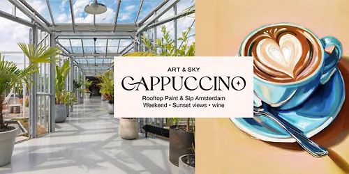 Saturday Rooftop Painting: 3h00 workshop "Cappucino" Zoku Amsterdam