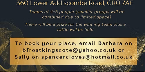 SOLD OUT - Quiz Night - Raising funds for Home-Start Croydon!