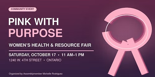 Pink with Purpose: Women\u2019s Health and Resource Fair \u2014 Community Listing