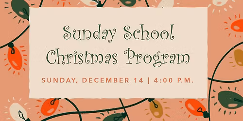 Sunday School Christmas Program