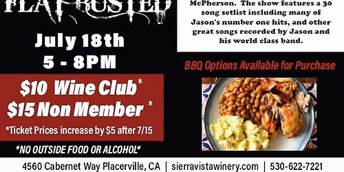 Food, Wine and LIVE Music by Flat Busted