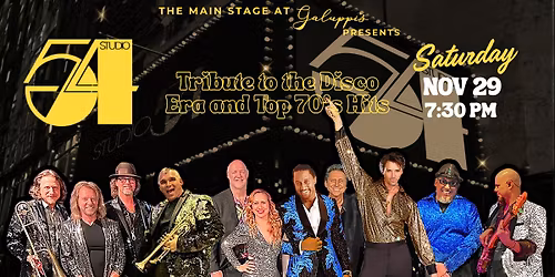 The Original Studio 54 coming to Galuppi's!