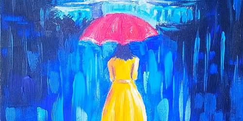 Sip and Paint Washington DC - Lady With the Red Umbrella