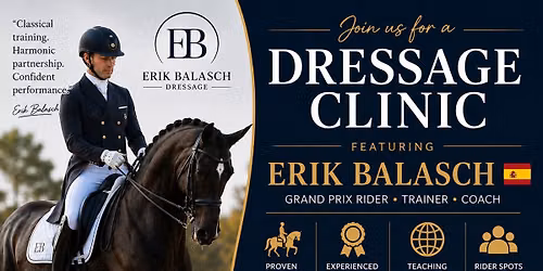 Dressage clinic with Erik Balasch