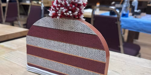 Twelve Days of Christmas Crafts - Wood Christmas hat