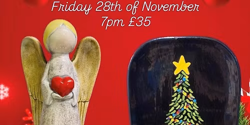 Colours Christmas Adult Workshop Christmas Angel or Christmas Tree Plate
