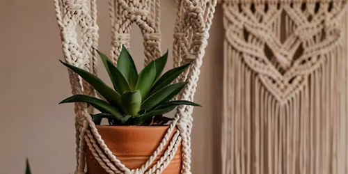 Macram\u00e9 houseplant hanger workshop
