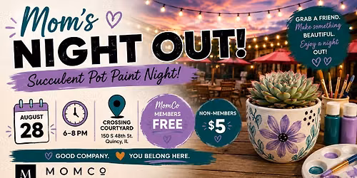 Mom's Night Out 🎨 Succulent Pot Paint Night