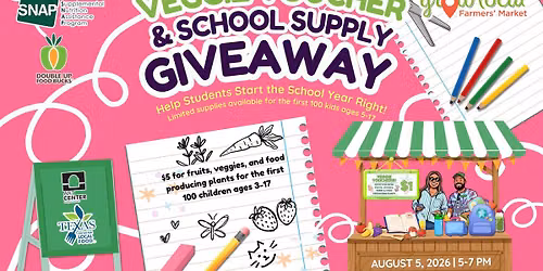 Veggie Voucher & School Supply Giveaway