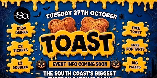 TOAST TUESDAYS \u2022 HALLOWEEN EVENT TBC @Bar So 27.10.26