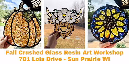 Fall Crushed Glass Resin Art Workshop
