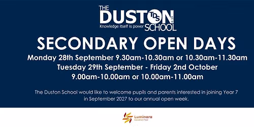 The Duston School - Secondary Open Days