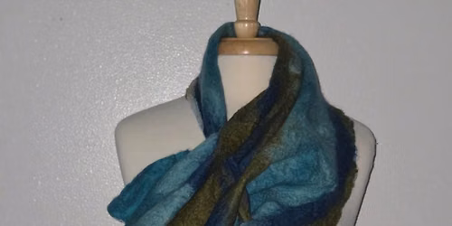 Felted No Tie Pleated Scarf Art Class