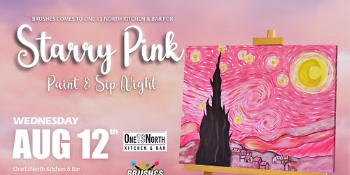 Starry Pink Paint & Sip Night at One 13 North