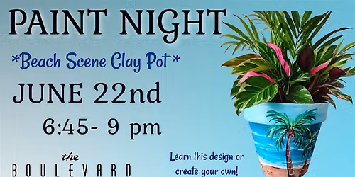 Paint a Pot Beach Scene